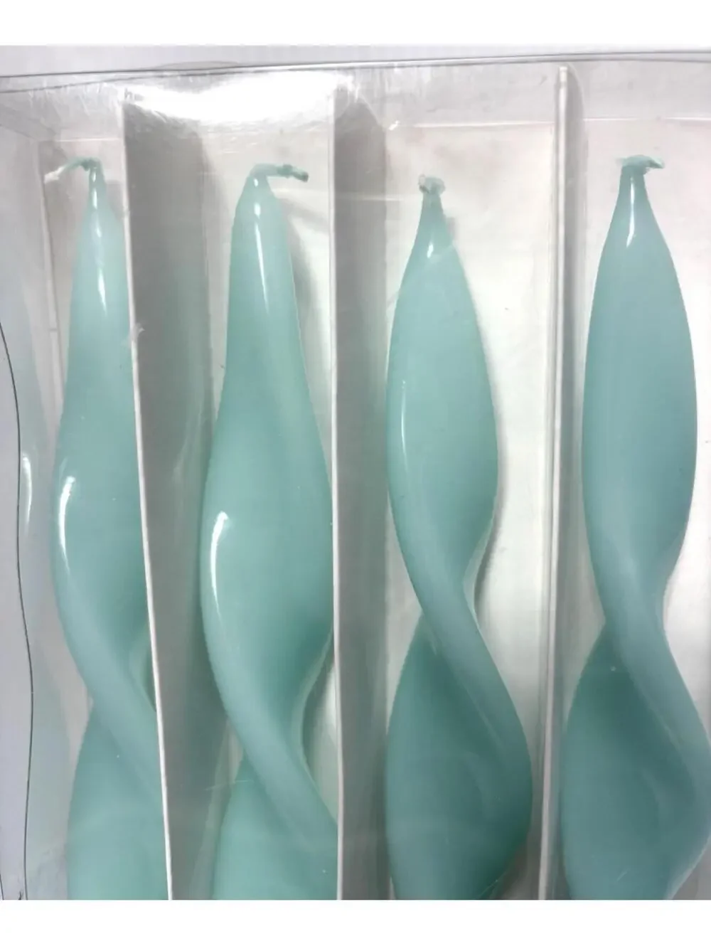 Adpal Handmade Twisted Taper Candles 4pc Set Poland Elegant Home Decor NEW